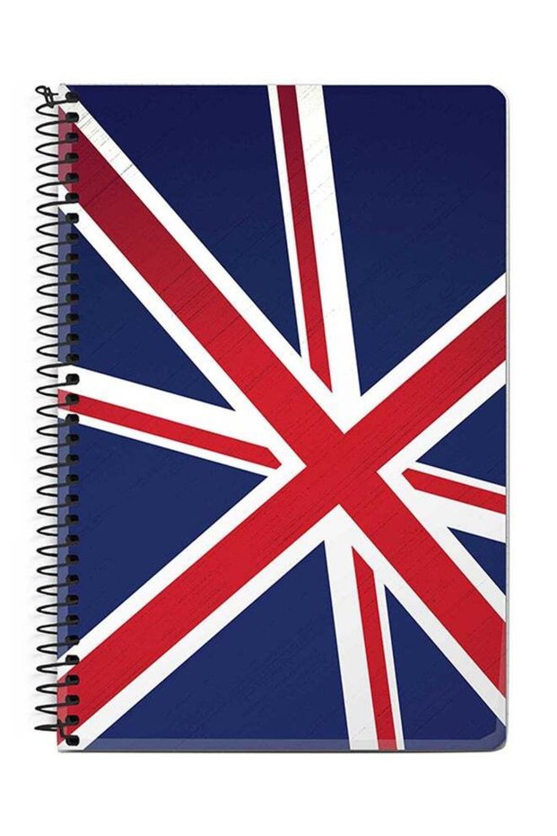 Flag Of Uk A5 Spiral Notebook Blue/Red