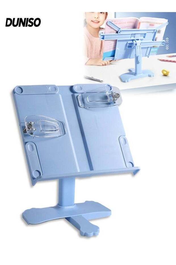 Book Stand Holder,Multifunctional Folding Reading Rack,Adjustable Books Shelf,with Elastic Page Cli