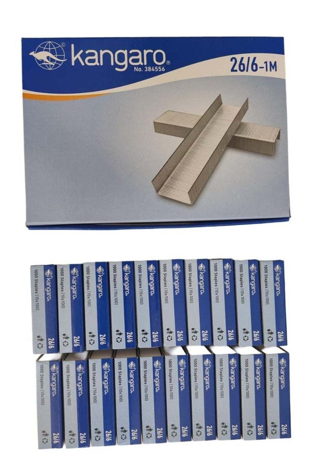 Kangaro - 26/6 Staples (1m, Set of 20 Boxes)
