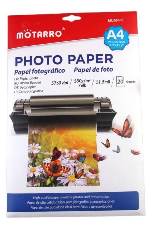 MOTARRO 20 Sheets High Color Density Photo Paper Picture Printer 8.3'' x 76lbs 11.5Mil 180G(MU004-1