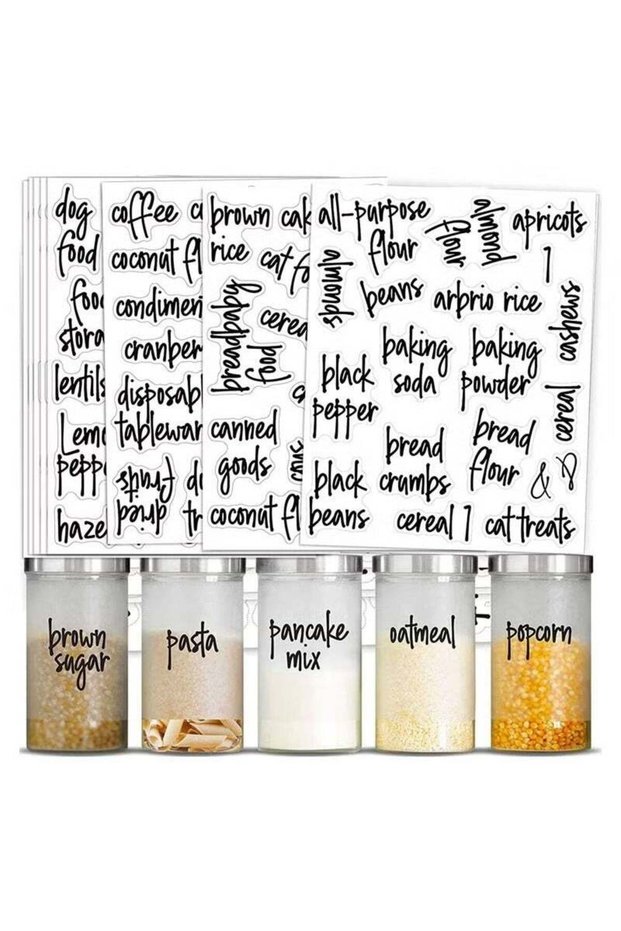 Home Organization Labels,168PCS Food Label Stickers, Preprinted Label Stickers for Kitchen Pantry S