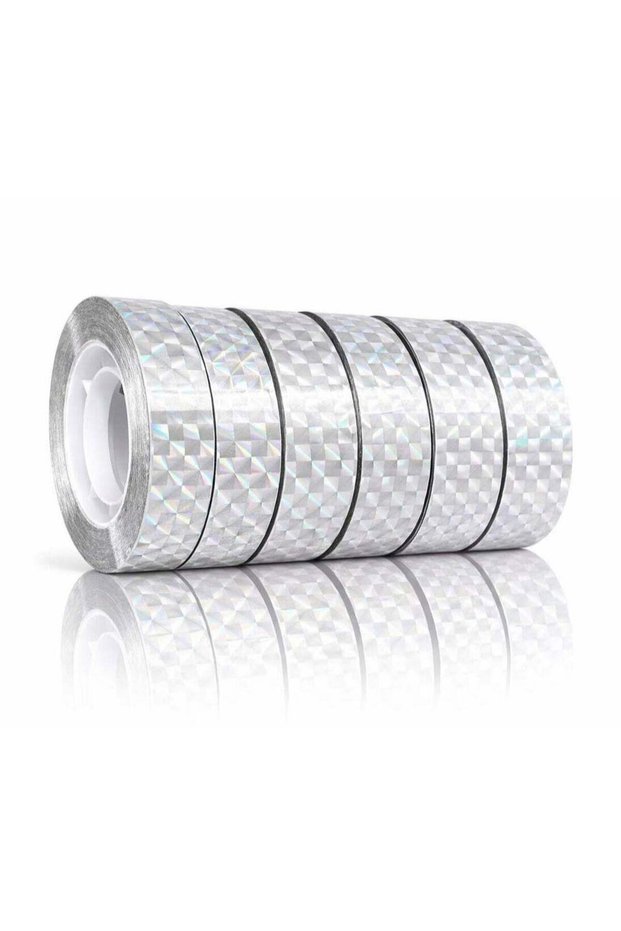 6PCS Silver (12mmx 30 Meter each) Colourful Decorative Glitter Tape Rolls – Self-Adhesive Designer