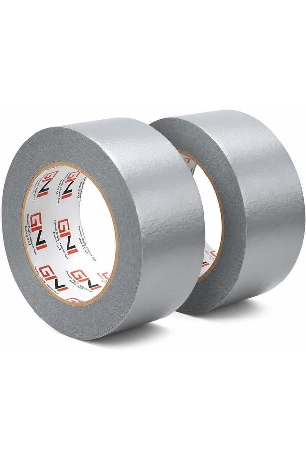 GINI Adhesive Duct Tape Grey 48mm x 25 Yards, Strong Waterproof Multipurpose Repair Tape for Home,