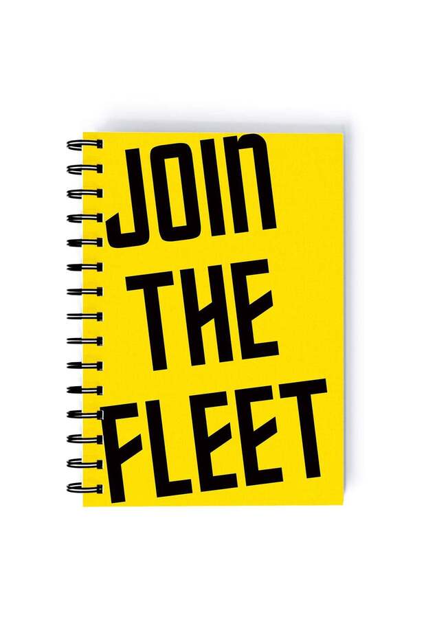 Spiral A5 Notebook Star Trek Classic Design Join The Fleet Yellow Aesthetics