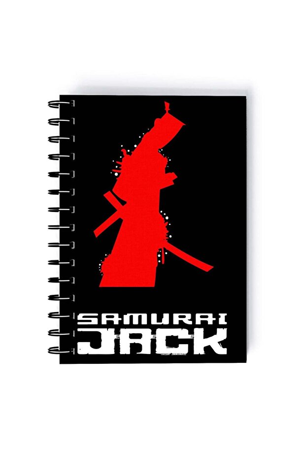 Samurai Jack Printed Spiral A5 Notebook Black/Red/White