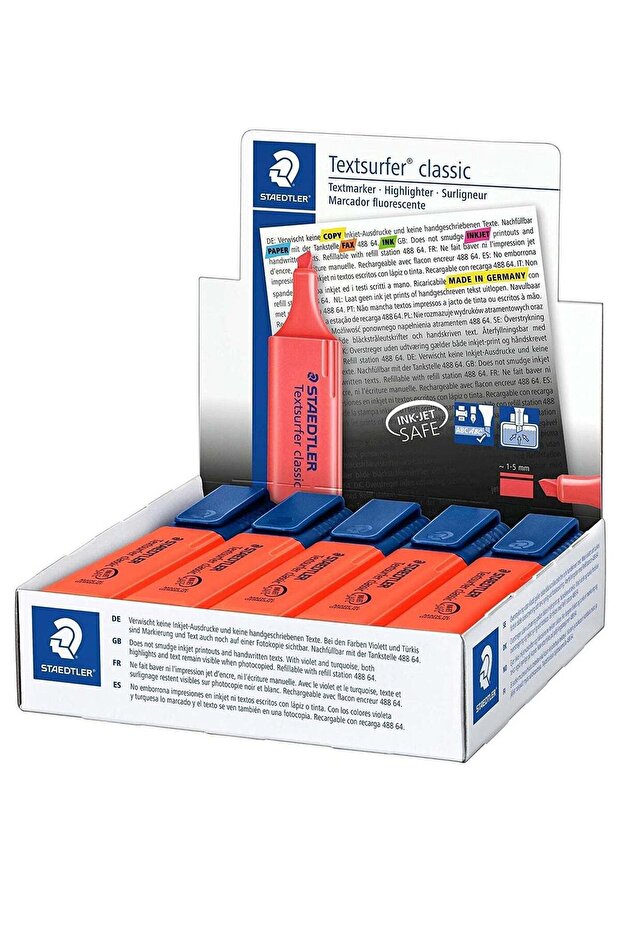 10-Piece Text surfer Highlighter Red