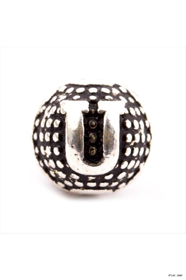 Ilkestor 8 mm Metal Letter - Metal Prayer Beads Letter (20531) - U
