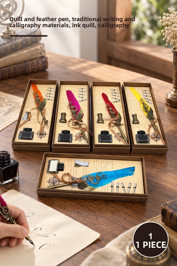 1 Piece Divit Inkwell Set – Inkwell and Divit Pen, Traditional Writing and Calligraphy Material, Inkwell, Calligraphy
