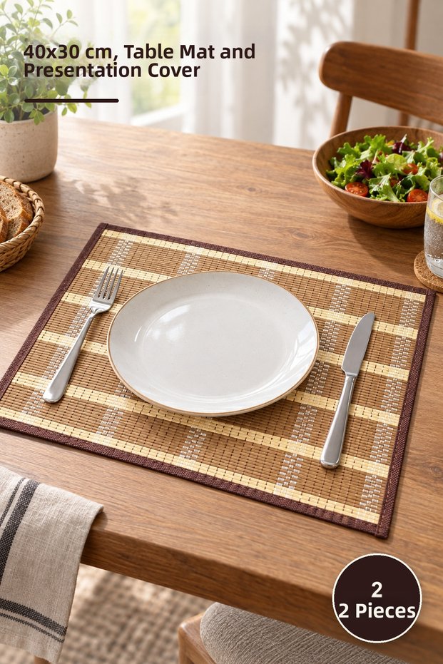 2 Pieces of Placemats – 40X30 Cm, Table Protector and Presentation Cover, Placemat Table Mat