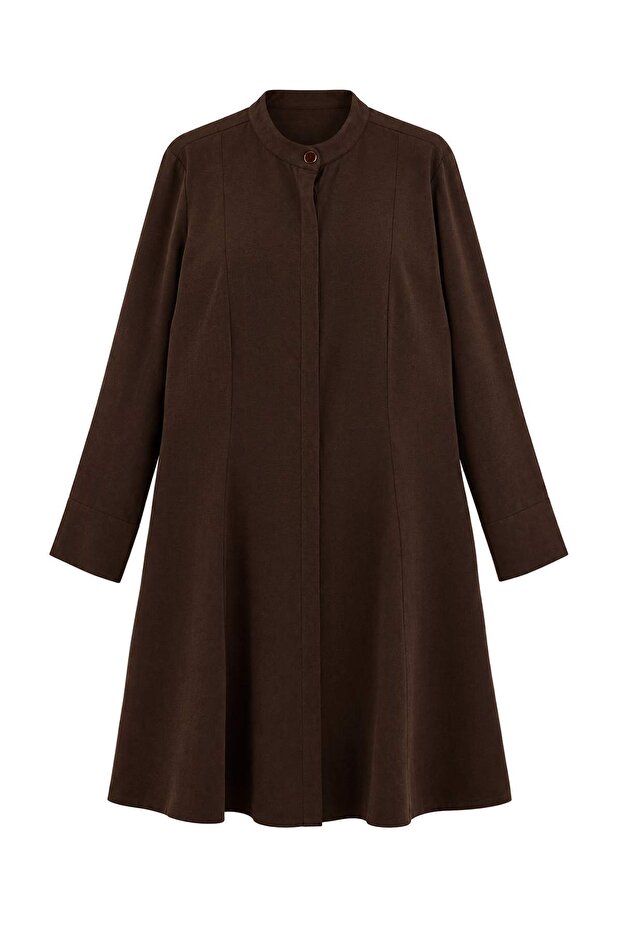 Brown Woven Plus Size Dress Tbbaw27Ah00104