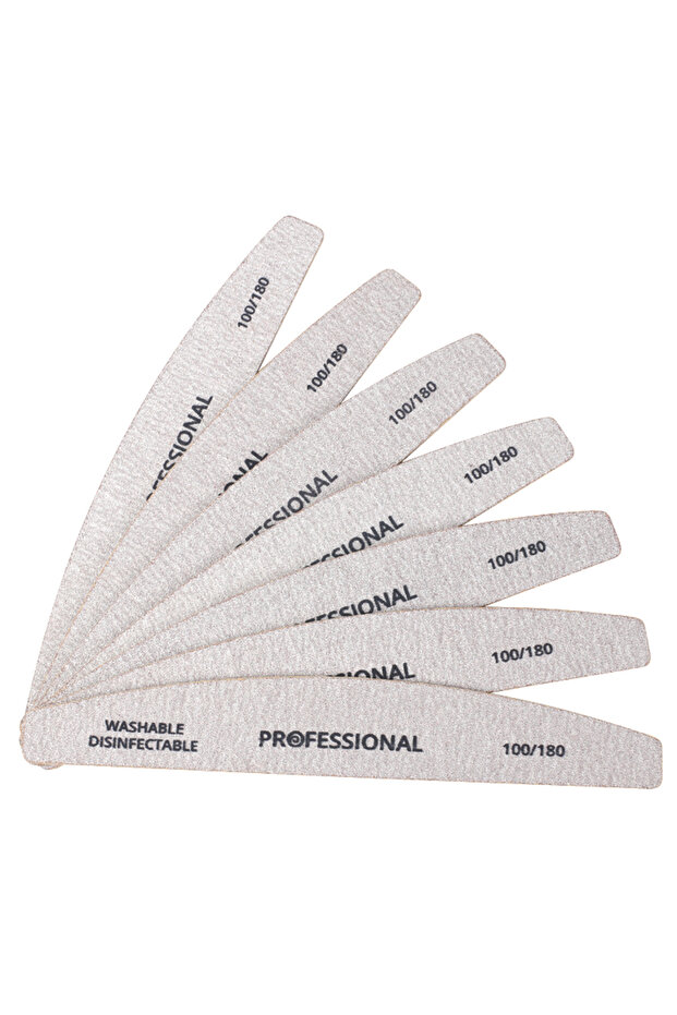 100 180 10pcs Wood Sandpaper Nail File 180/240 Professional Emery Board Manicure Buffer Grey Boat Do