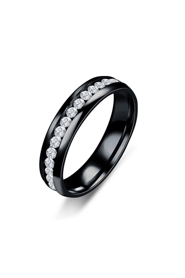 9 3 6MM Stainless Steel Crystal Rings For Women Fashion Full Rhinestone Titanium Steel Bride Ring Tr