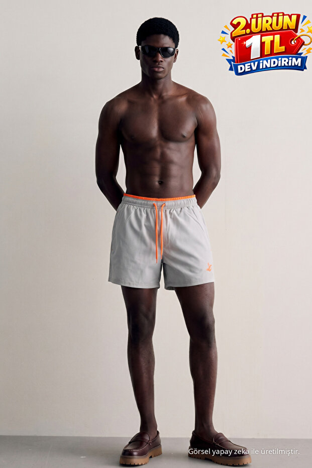 Men's Premium Jogger Lightweight Quick Dry Grey Swim Shorts