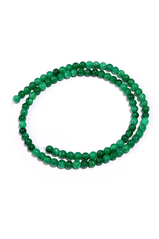 4mm(approx 86pcs) Natural Green Jade Stone Beads Round Gemstone Loose Bead for Jewelry Making DIY Br