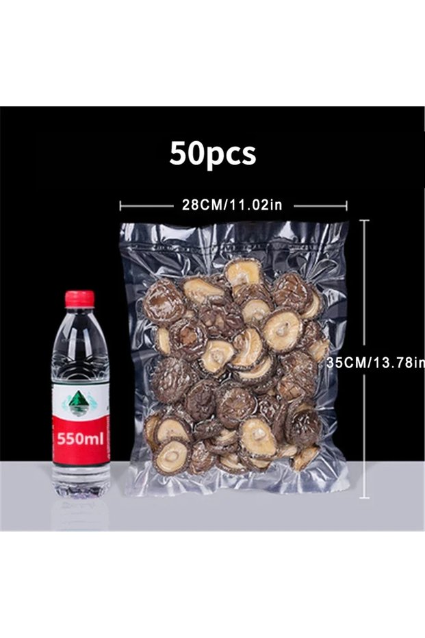 28x35cm 50PCS 50pcs Vacuum Sealer Bags, Disposable Airtight Compression Bag, Transparent Food Packag