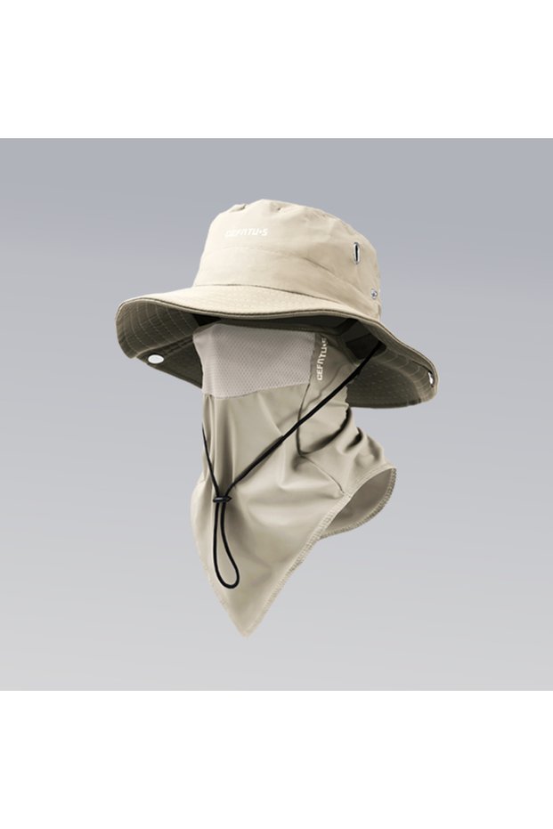 One Size SMT-X21-AB-kaqi Sun Hat+Face Mask, Solid Color Foldable Brim, Beach Fishing Hat, Suitable f