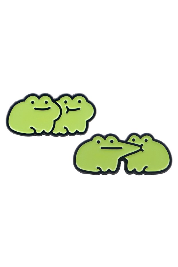 3 Cute Frogs Enamel Pin Cartoon Animals Pin Badge on Backpack Women's Brooch Lapel Pins Costume Acce
