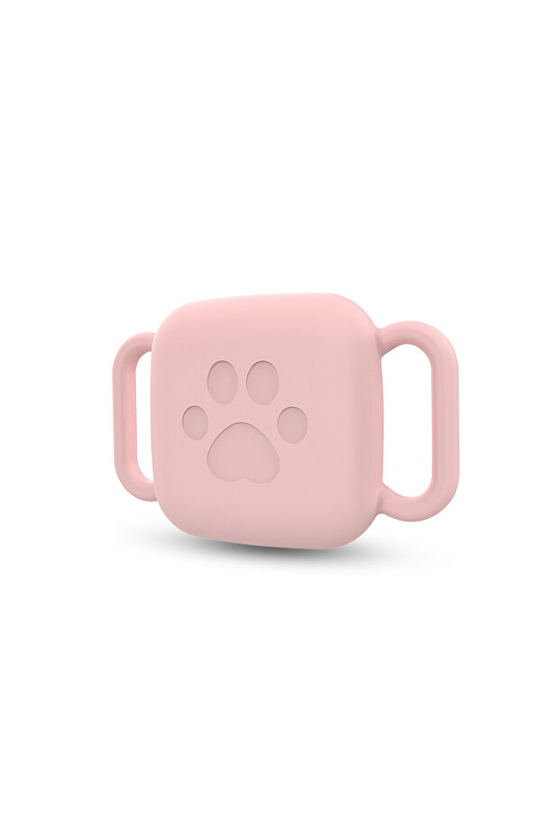 Pink 1pc Silicone Case Dog Collar Holder for Tile Mate 2024, Scratch Resistant, Lightweight and Anti