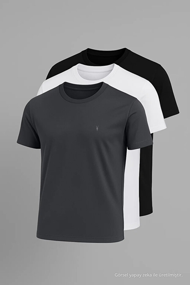 Men's Casual Short-Sleeve Trendy 3-Pack T-Shirt