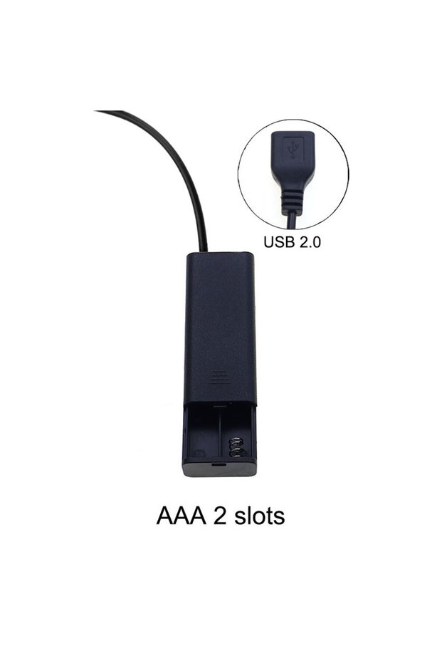 2AAA YuXi 18650 AA/AAA 2/3/4 Slot Battery Holder Battery Storage Box With USB Plug Terminal Line Wit