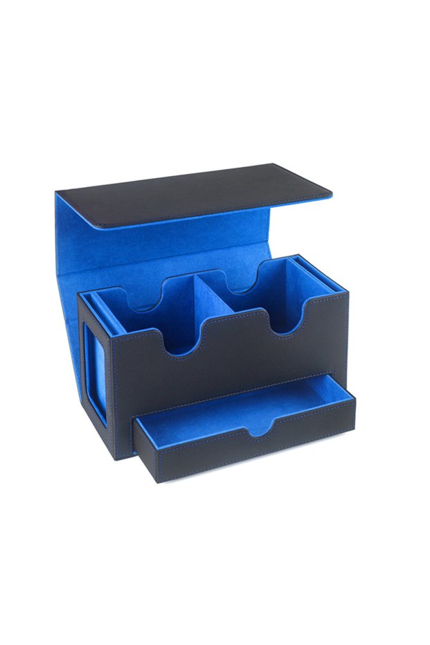 Navy Blue Exquisite window large box capacity card storage box toy game card storage collection box,