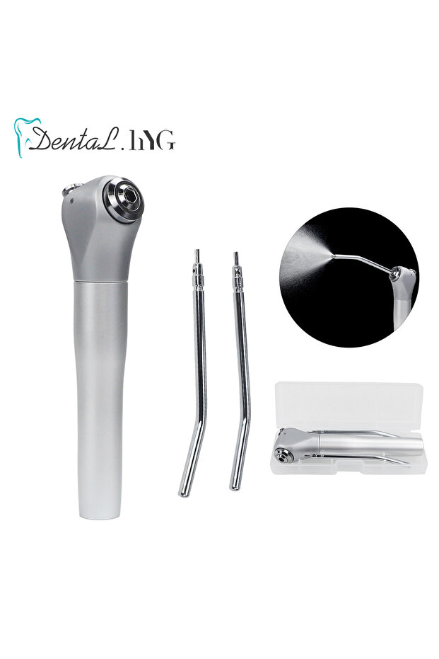 Dental Air Water Syringe 3 Way Syringe Handpiece Teeth Triplex Whitening Handpiece with 2 Nozzles Ti