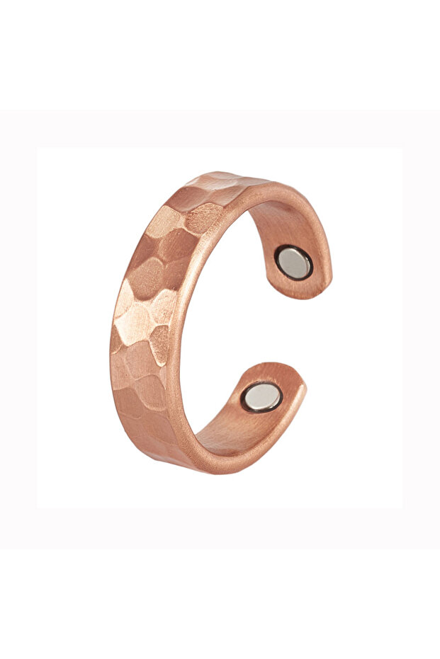 resizable Red Copper CB7127101 Simple Magnetic Rings for Women Pure Copper Material Design Comfortab