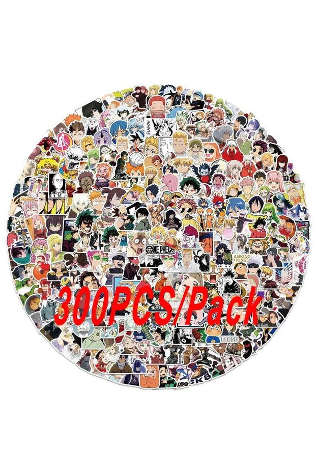 Bandai 300PCS 100/300Pcs Mixed Anime Stickers Cartoon Sticker Decals Laptop Motorcycle Luggage Phone