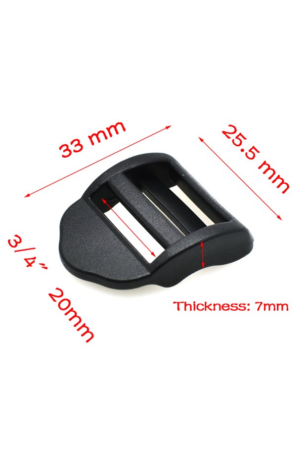 10pcs Webbing Size 20mm 10 Pcs/Pack 20mm 25mm 32mm 38mm Plastic Black Ladder Lock Slider Release Buc