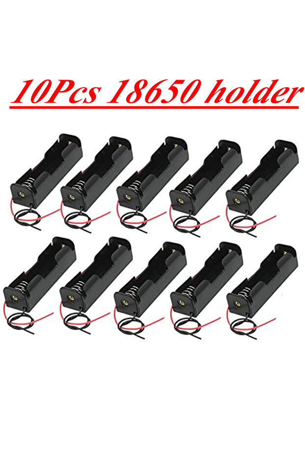 10Pcs 18650 Power Bank Case 1X 18650 Plastic Battery Holder Storage Box 1 Slot 18650 Rechargeable Ba