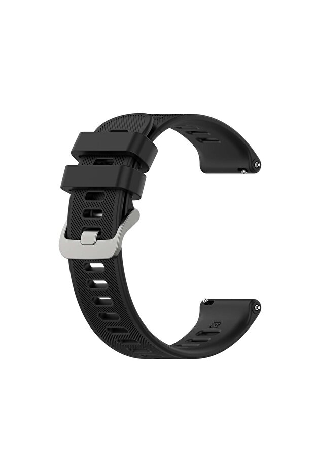 20mm 20mm Universal black 20mm Silicone Watchband Strap For Garmin Forerunner 55 158 245 645 Smart W