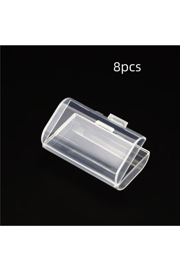 8 Pcs Transparent 2/4/5/6/8 PCS Transparent AA Battery Storage Case, Holds 2 Batteries Each, Compact