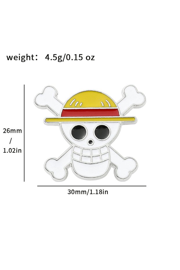 Bandai XZ1805 Popular Anime Brooches Luffy Zoro Ace Sunny Go Backpack Matching Apparel Pins Jewelry