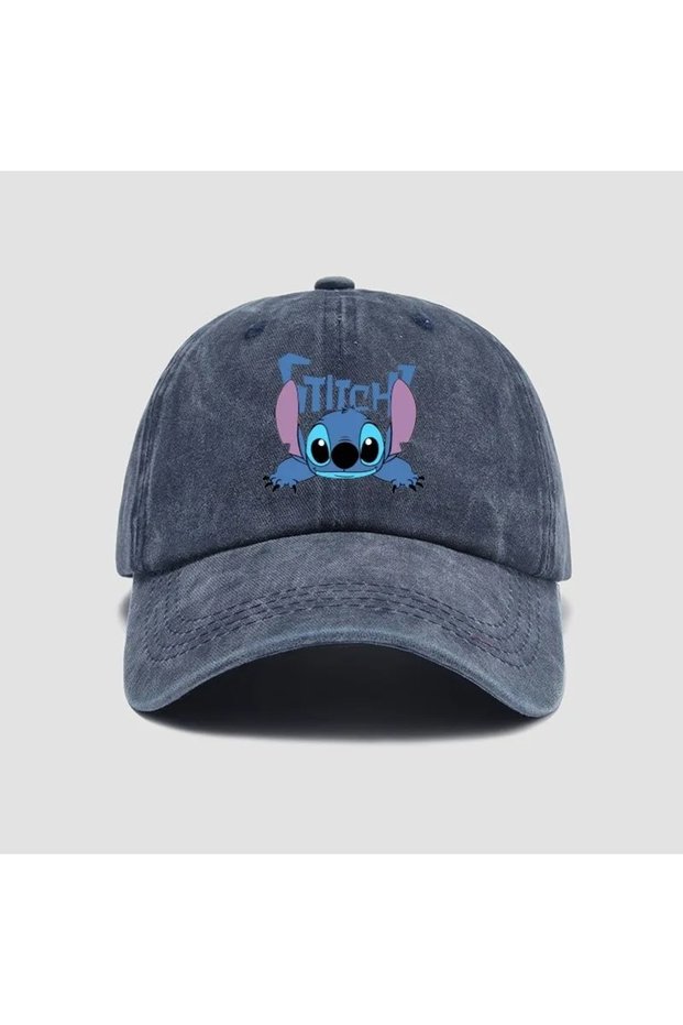Navy Stitch Casual Hat Kawaii Cartoon Anime Figure Baseball Caps Breathable Snapback Sun Hats Adjust