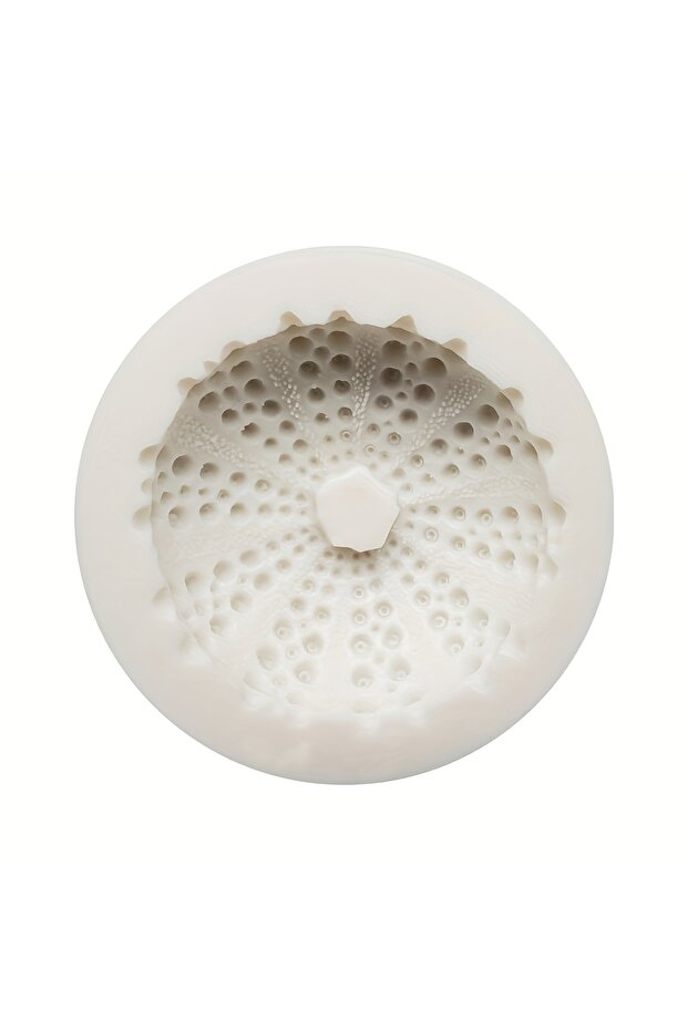 Light Grey Sea Urchin Candle Plaster Silicone Mold-round,Ocean-themed Decorative Resin Casting and H