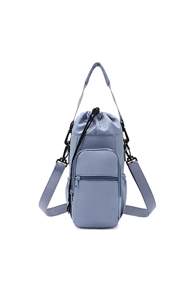 Blue Portable Water Bottle Bag with Adjustable Strap Thermal Mugs Insulated Protective Cover Phone P