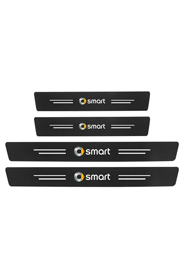 4pcs 4Pcs Carbon Fiber Car Sticker Auto Door Threshold Waterproof For Smart Eq Fortwo Forfour 453 45