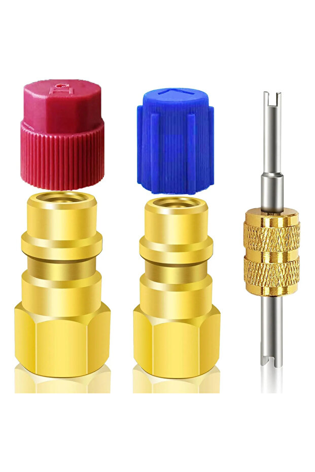 SET 2 R12 to R134a Conversion Kit, R12 to R134a AC Retrofit Adapter Kit, High/Low Voltage R12 to R13