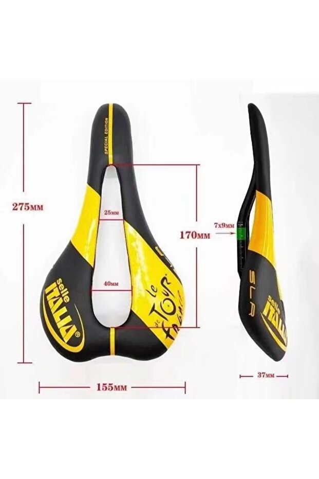 YELLOW Samana-All Carbon Fiber Seat, Ultralight, Italia SLR, Tekno Flow, High Performance, Open Seat