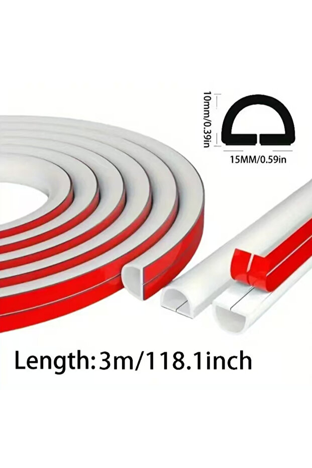 3m White tuoyuan 3M/roll Flexible Cord Management Channel,Invisible Decorative Wire Cover, Anti-Step