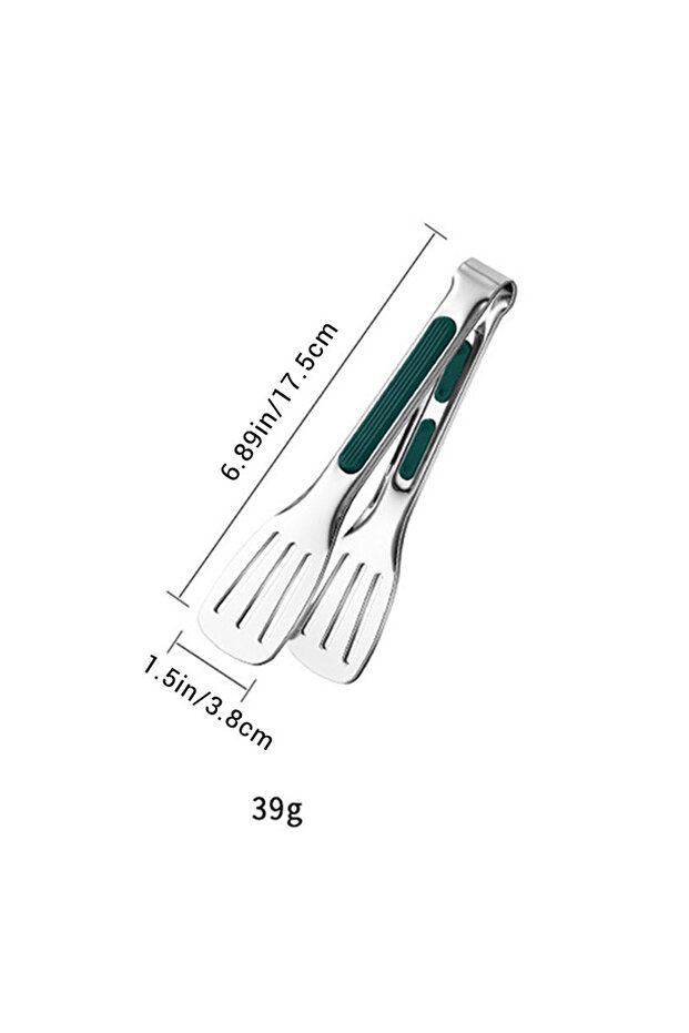 S 6.89 inch 1pcs Stainless Steel Kitchen Tongs Barbecue Clips Multifunctional Buffet Restaurant Cook