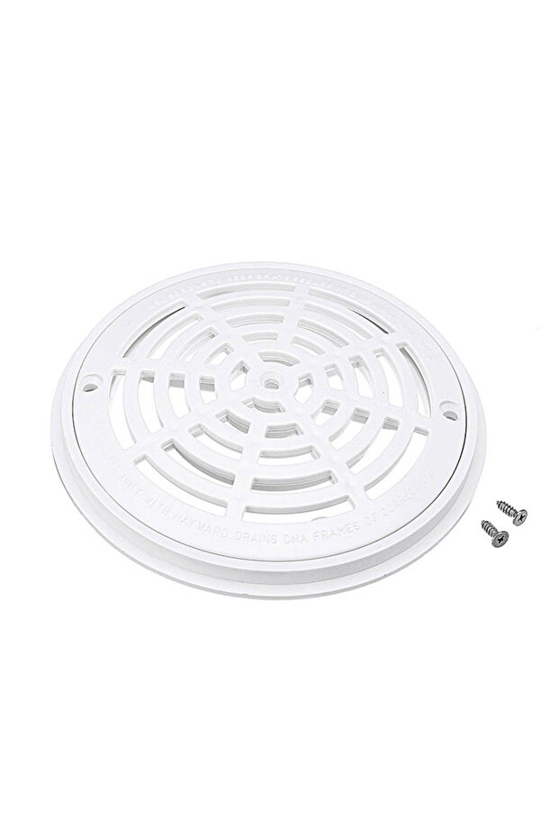WHITE 8 Inch HighWhite Main Drain Suction Cover Plate, Ideal for In - Ground Swimming Pools