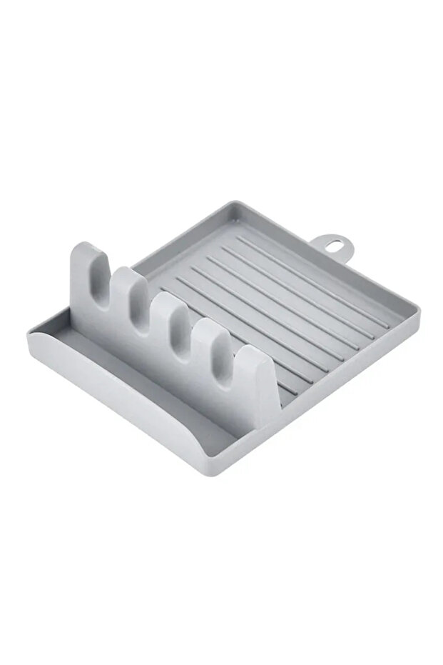 1PCS grey Pan Lid Holder Supports Spoons Pot Cover Rests Spatula Stand For Kitchen Convenience Utens