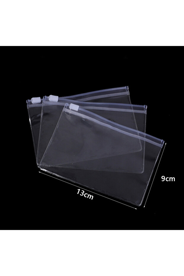 13x9cm 10pcs/lot PVC Self Sealing Plastic Jewelry Zip Lock Bags Thick Clear Ziplock Earrings Storage