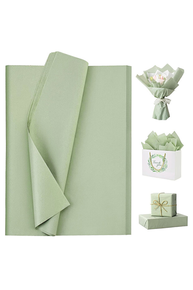 36pcs 36PCS Sage Green Tissue Paper 70X50CM Wrapping Paper Tissue Paper for Gift Bags, Thin Gift Wra
