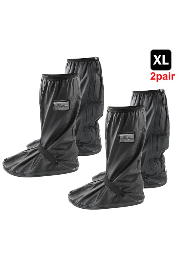 2pair XL Reusable Motorcycle Scooter Dirt Bike Rain Shoes Cover Non-Slip Boot Covers Unisex Bicycle