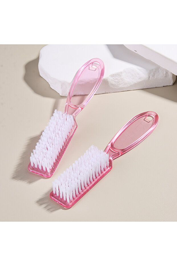 ZX-02-2pcs Handle Nail Brush, Cleaning Nail Tool, Scrub Cleaning Brush, Multifunctional Five-Color M