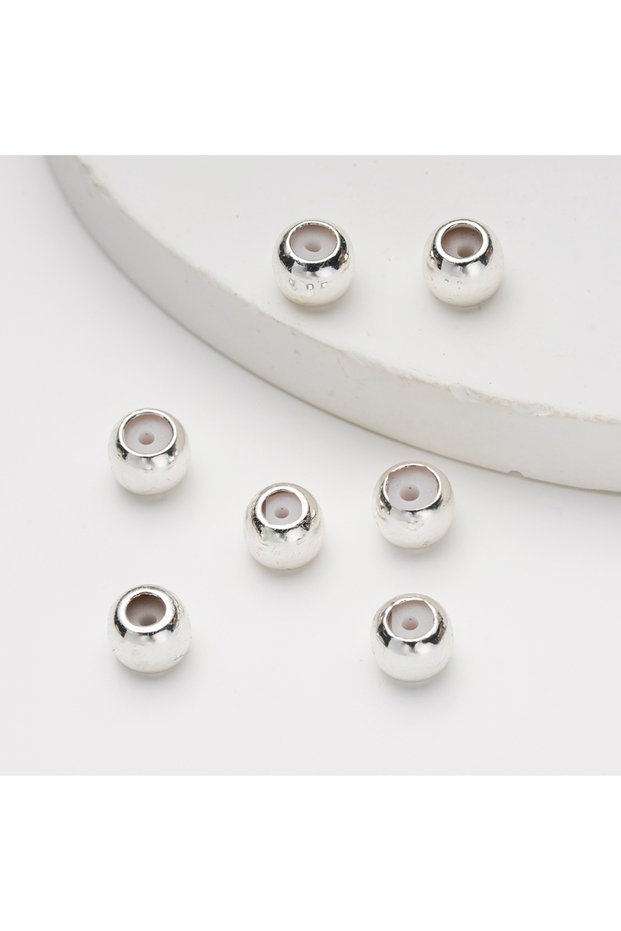 4mm Silver 20pcs 3/4/5/6mm 18K Gold Stopper Silicone Slider Brass Beads Adjustable Positioning for D