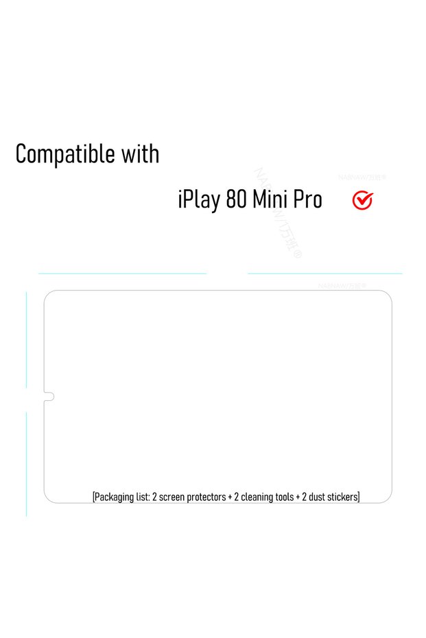 2P- 80 Mini Pro For iPlay 80 Mini Pro Full HD Tempered Glass Screen Protector On Tablet iPlay 80 Min