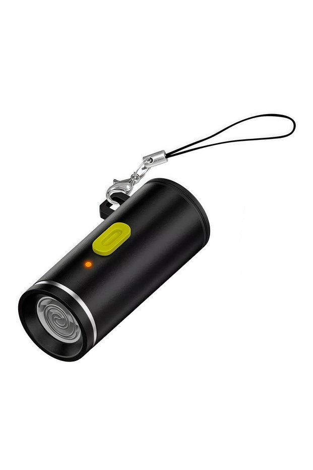 black Mini USB-C Electric Lighter - Windproof & Rechargeable, Portable Electronic Fire Starter for O